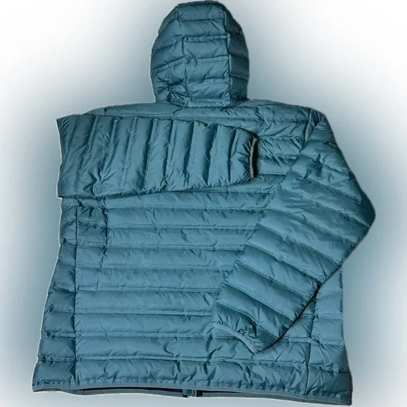 Columbia Men's Silver Falls Down Hooded Jacket Teal. size XXL PreLoved - Picture 4 of 9